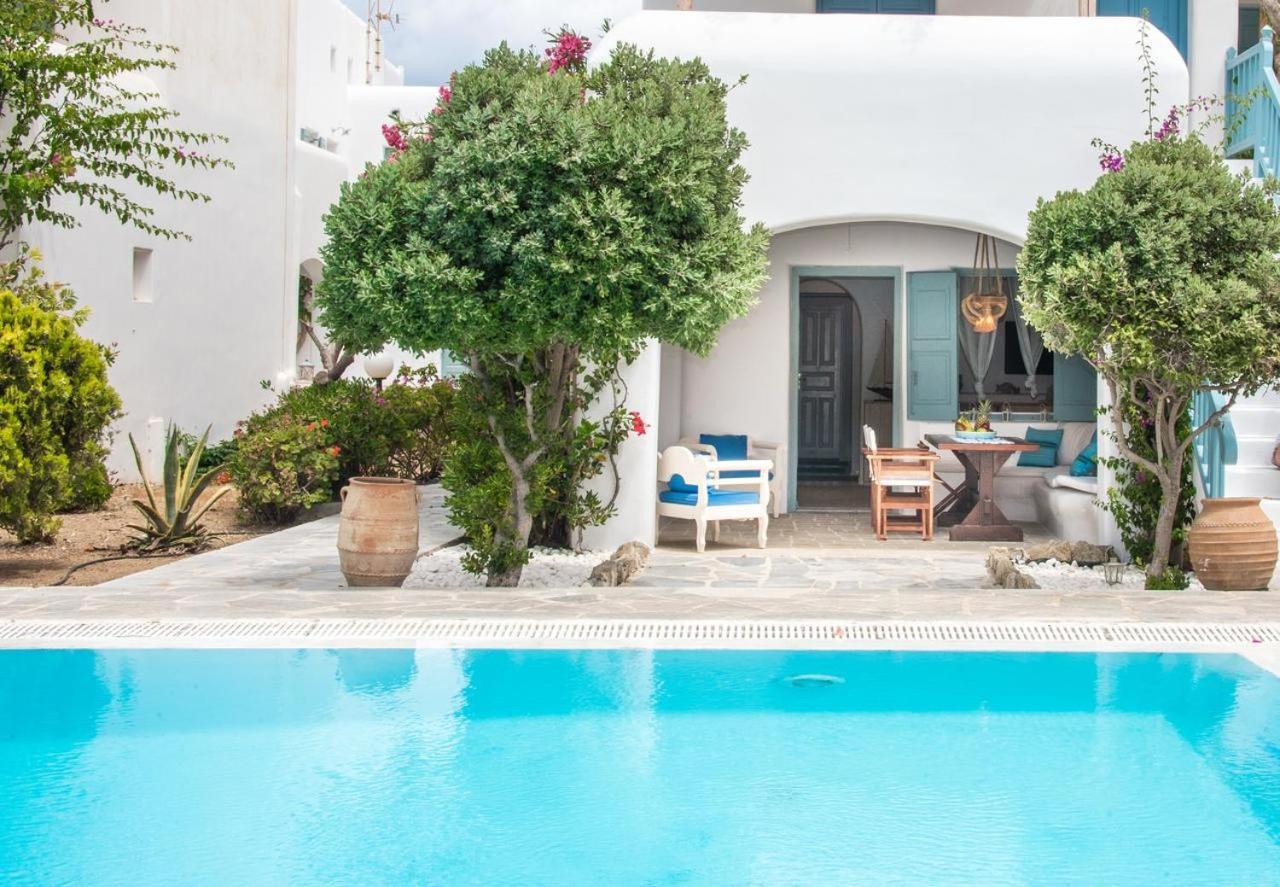 Mykonian Style W Shared Pool Houses & Nighttime Security Guard Ornos  Luaran gambar