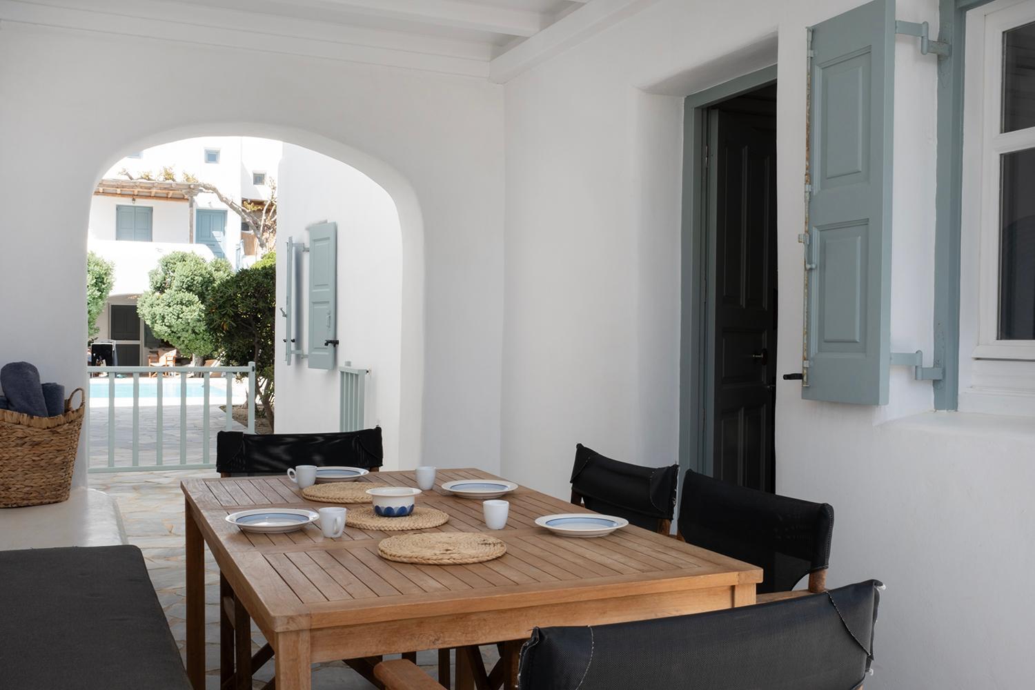Mykonian Style W Shared Pool Houses & Nighttime Security Guard Ornos  Luaran gambar