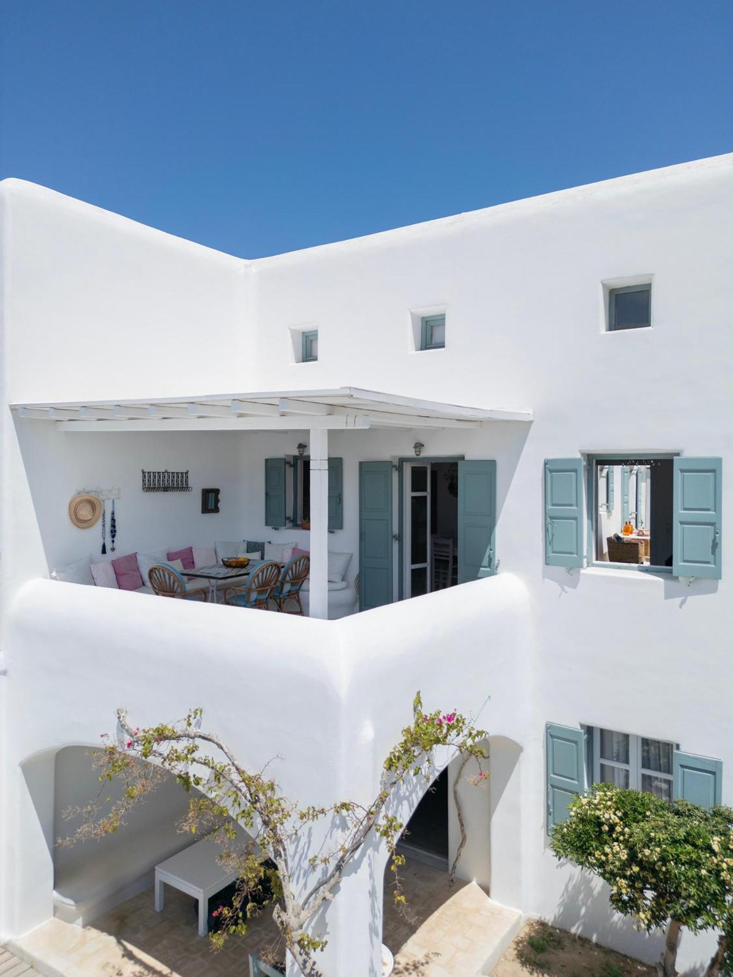 Mykonian Style W Shared Pool Houses & Nighttime Security Guard Ornos  Luaran gambar