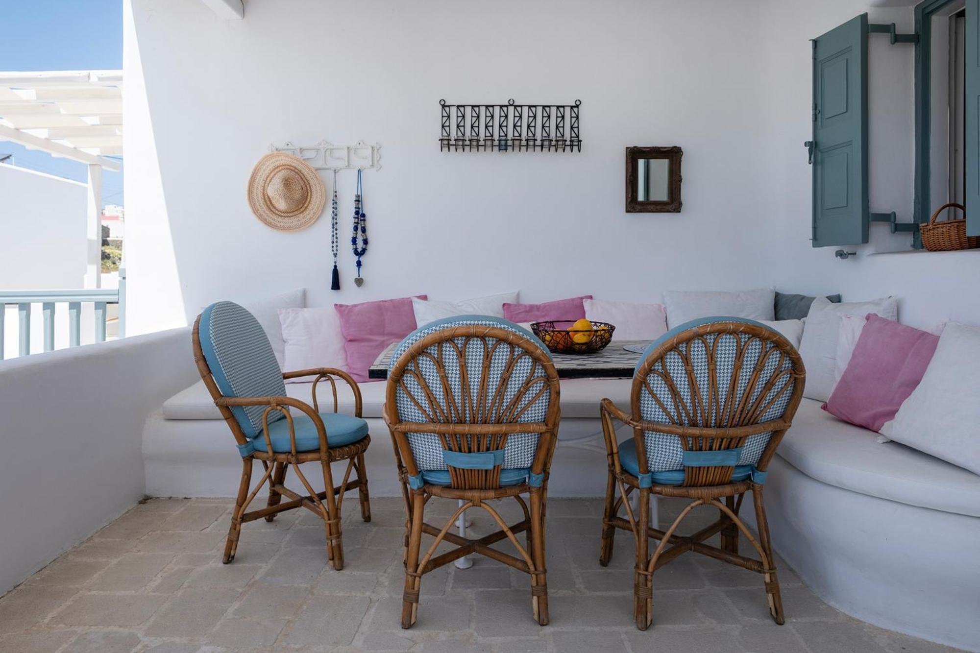 Mykonian Style W Shared Pool Houses & Nighttime Security Guard Ornos  Luaran gambar