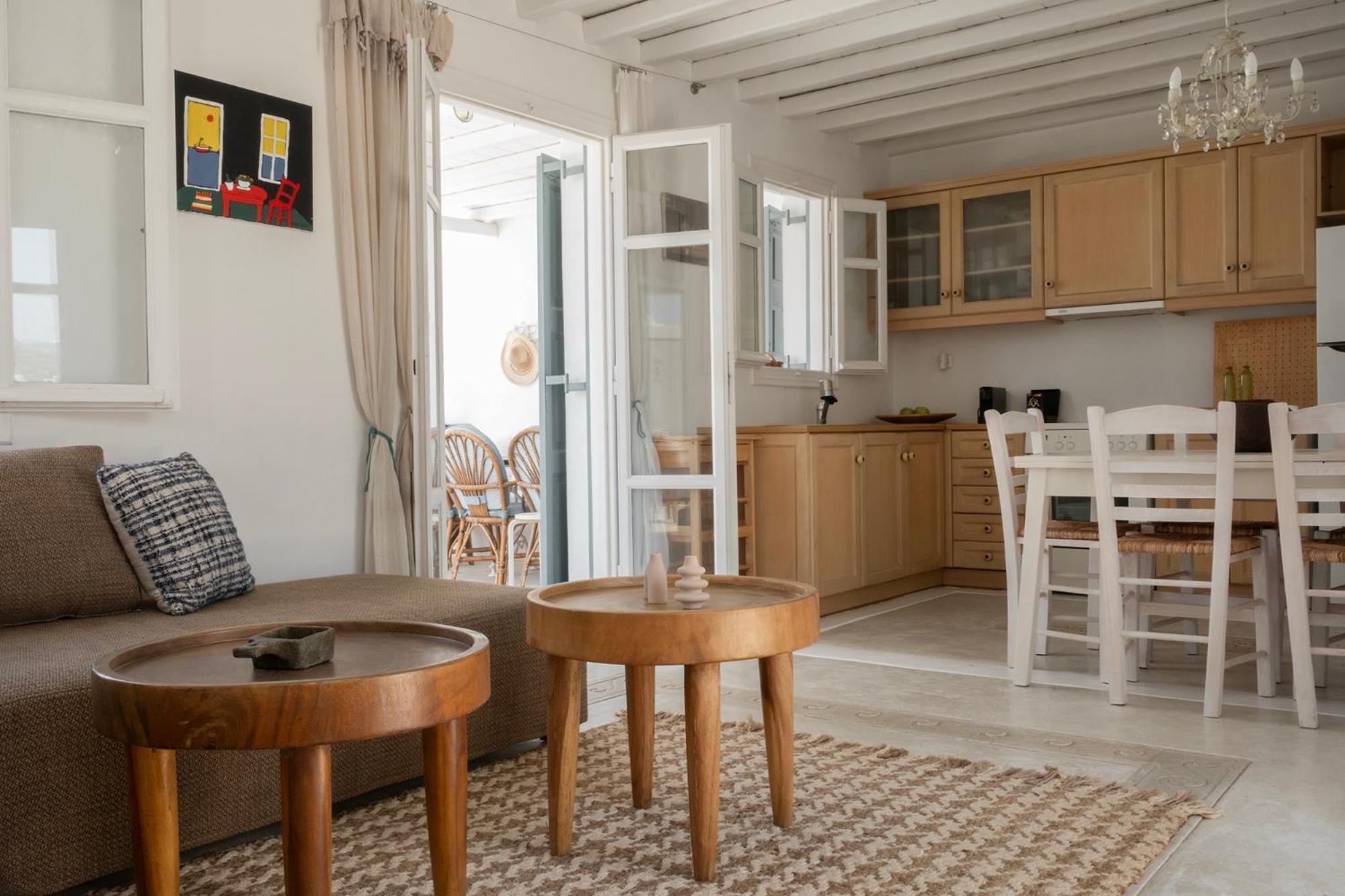 Mykonian Style W Shared Pool Houses & Nighttime Security Guard Ornos  Luaran gambar