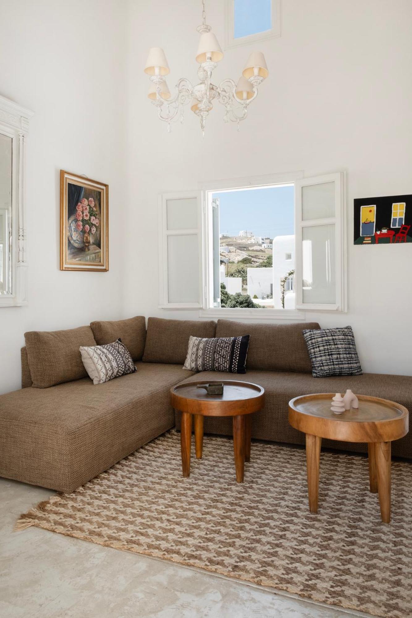 Mykonian Style W Shared Pool Houses & Nighttime Security Guard Ornos  Luaran gambar